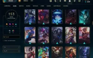 Conta bronze 2 com TODOS os champs  e 153 Skins + 3 Ultimate