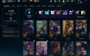 Diamante 3 com 60 Champs e 33 Skins