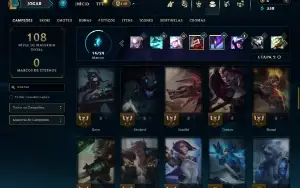 Diamante 3 com 60 Champs e 33 Skins