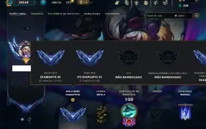 Diamante 3 com 60 Champs e 33 Skins