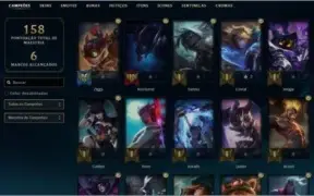 Conta lol Skins top