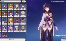 Conta Genshin Impact - Raiden Shogun, Nillah + 2 T5 - AR 41