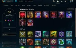 Conta platina 3 barata com 39 champs e 11 skins