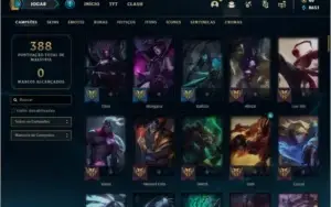 Conta prata 4 com 90 skins e 111 champs
