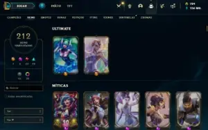 Conta Ouro/Plat 212 Skins