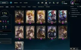 Conta lol lv alto com skins prestigio, muitos emotes e icone