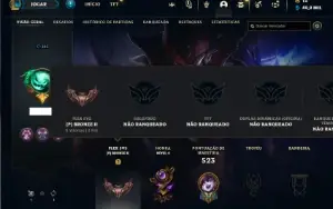 Conta Unranked com TODOS os champs e 143 Skins + Icones raro