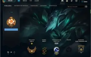 Conta com 165 skins, prestigios e muito mais