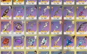 Genshin Impact AR 56, Dilluc C2, Venti C1, Jean C1
