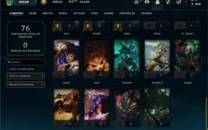 Conta ouro 4 com 35 Champs e 7 Skins