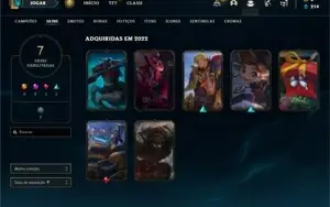 Conta ouro 4 com 35 Champs e 7 Skins