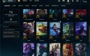 Conta ouro 4 com 35 Champs e 7 Skins