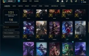 Conta Unranked com 46 Champs e 25 Skins + 2 Fragmentos