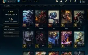 Conta Unranked com 46 Champs e 25 Skins + 2 Fragmentos