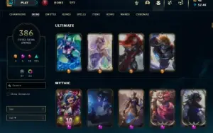 Ferro 2 com TODOS os champs e 386 Skins + 74 Cromas