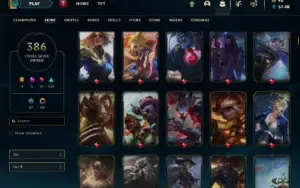Ferro 2 com TODOS os champs e 386 Skins + 74 Cromas