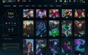Ferro 2 com TODOS os champs e 386 Skins + 74 Cromas