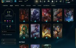 Ouro 2 com 36 Champs e 17 Skins