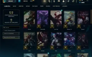 Ouro 2 com 36 Champs e 17 Skins