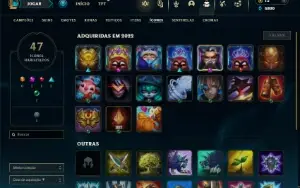 Ouro 2 com 36 Champs e 17 Skins