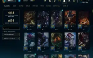 Conta LOL Unranked, 218 skins