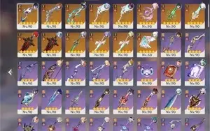 Genshin Impact - AR 57 - 10xCharacters 5* - 7xWeapons 5*