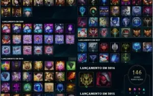 CONTA DE LOL GOLD 4, 62 SKINS, 105 CHAMPS E NÍVEL 300