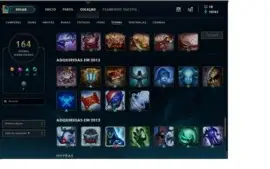 V>CONTA LOL>104SKINS (RAMMUS REI)>PLATINA 3>R$250