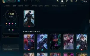 Conta Platina (III) 50k Essência, 140 Skins, 281 Ícones