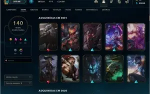Conta Platina (III) 50k Essência, 140 Skins, 281 Ícones