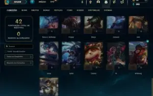 Prata 3 com 50 Champs e 13 Skins