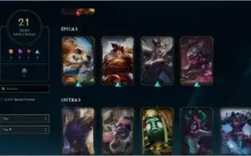 Conta lv 77 com 53 champions e 21 skins (lux elementalist)