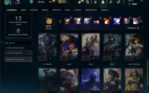 Prata 4 com 22 Champs e 5 Skins + 1 Fragmento