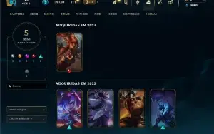 Prata 4 com 22 Champs e 5 Skins + 1 Fragmento