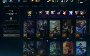 Prata 4 com 22 Champs e 5 Skins + 1 Fragmento