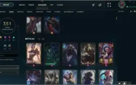 Conta com nick raro de champion, 344 skins, s9 diamante 4