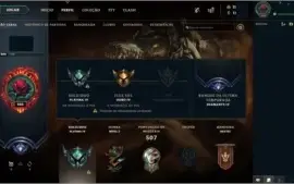 Conta com nick raro de champion, 344 skins, s9 diamante 4