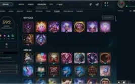 Conta com nick raro de champion, 344 skins, s9 diamante 4