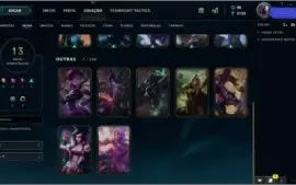 CONTA NVL 138 PLATINA III 58 CHAMPS 13 SKINS POR R$86,99