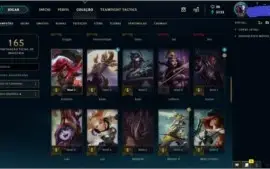 CONTA NVL 138 PLATINA III 58 CHAMPS 13 SKINS POR R$86,99