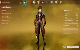 Conta Genshin com vários personagens bons