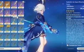Conta de Genshin focada em  furina NV MAX com assinatura.