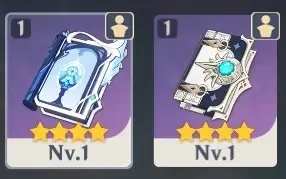 Genshin - Ast Mona, Beidou, Sucrose e Xingqiu + Armas