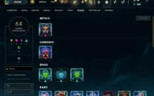 Diamante 4 com 31 Champs e 10 Skins +2 Fragmentos