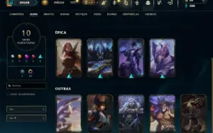 Diamante 4 com 31 Champs e 10 Skins +2 Fragmentos