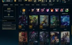 Diamante 4 com 31 Champs e 10 Skins +2 Fragmentos