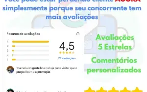 Avaliaçoes Google meu negócio (CINCO ESTRELAS)