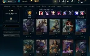 Unranked com 25 Champs e 1 Skin