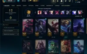 Unranked com 25 Champs e 1 Skin