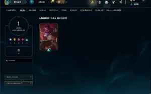 Unranked com 25 Champs e 1 Skin